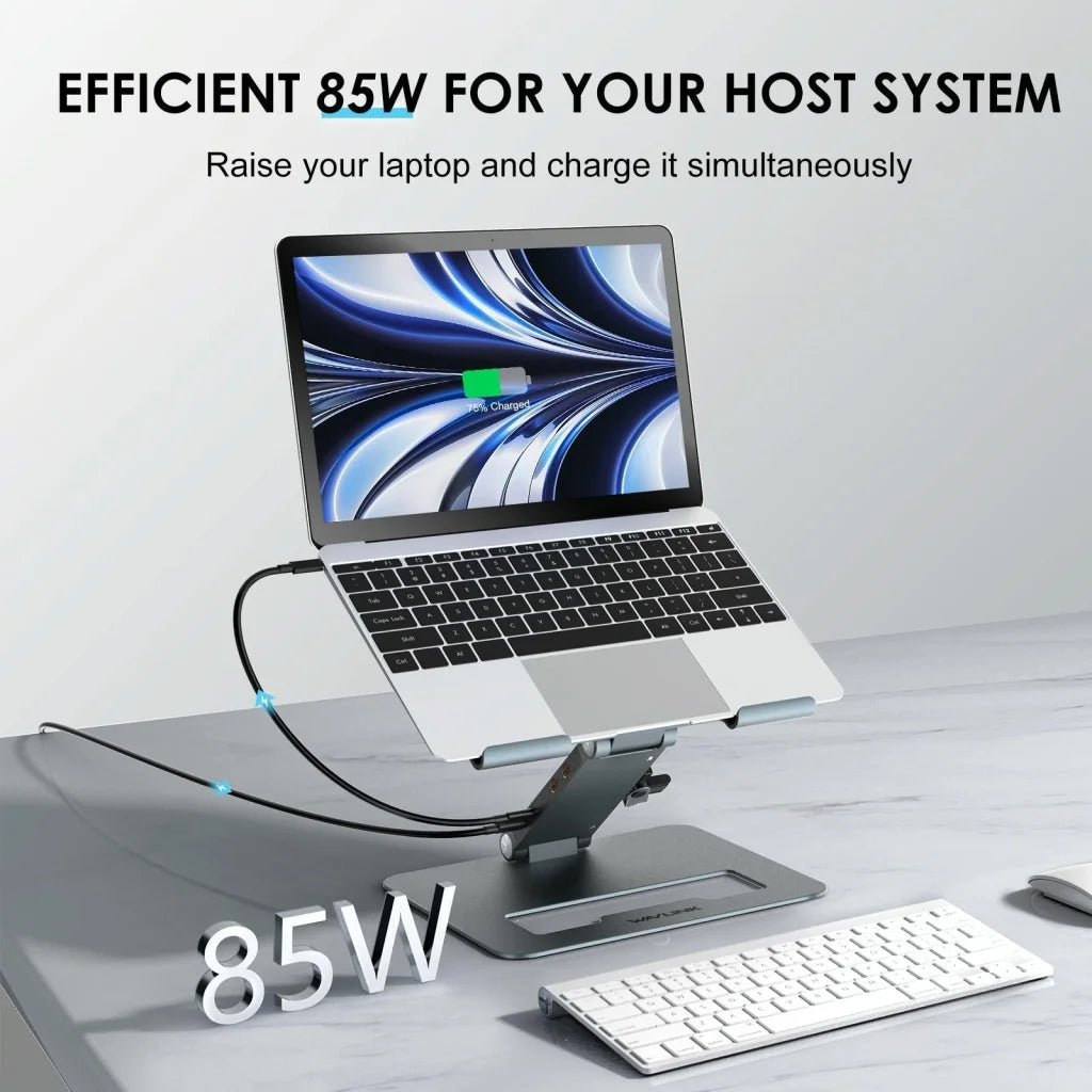 Adjustable Aluminum Laptop Stand with Type-c Docking