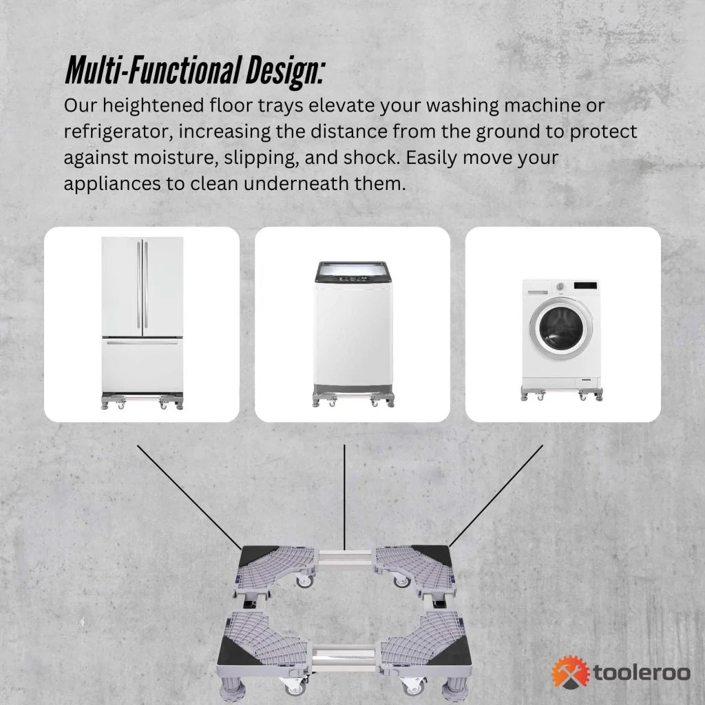 Adjustable Appliance Base Stand - Lock Wheel Trolley