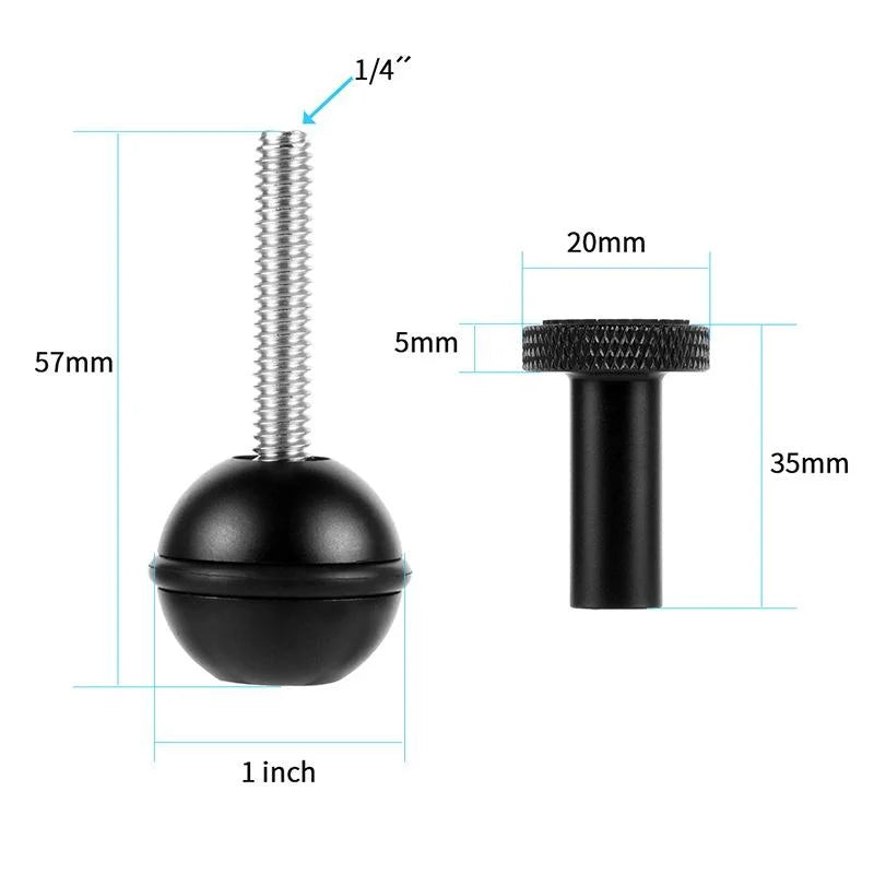 Adjustable Ball Head Adapter for Underwater Photography