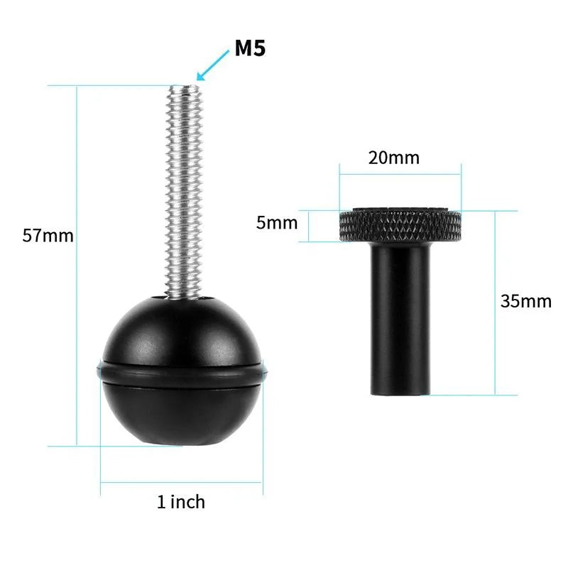 Adjustable Ball Head Adapter for Underwater Photography