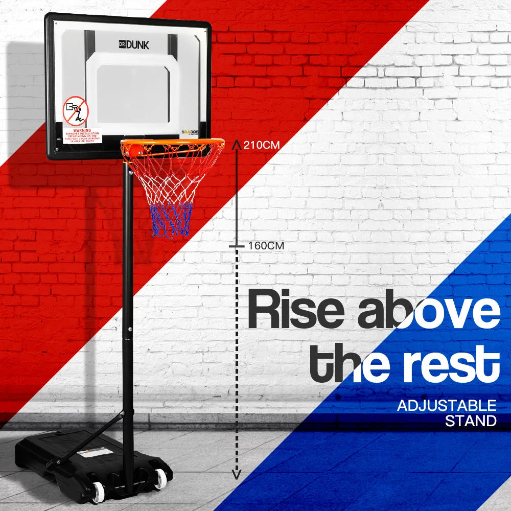 Adjustable Basketball Stand System Kids Hoop Portable