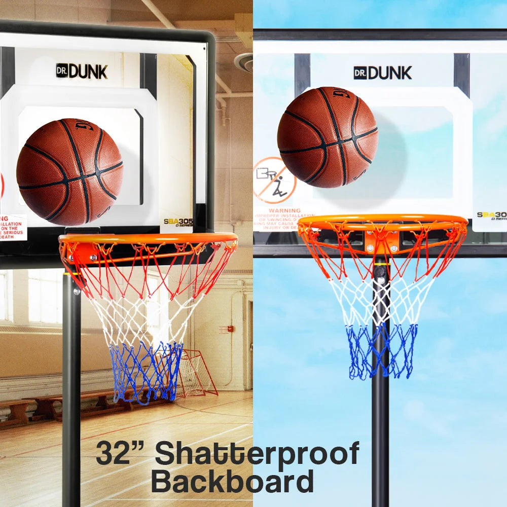 Adjustable Basketball Stand System Kids Hoop Portable