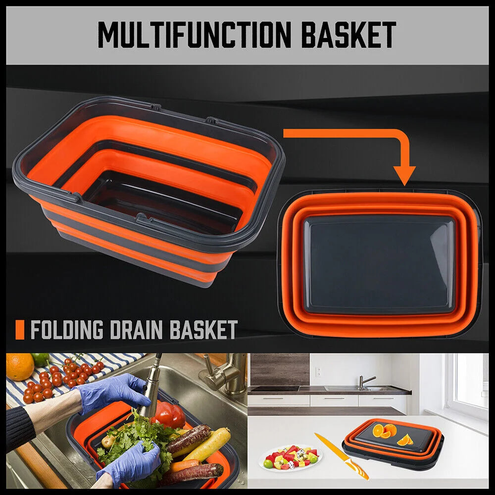 Adjustable Collapsible Sink Portable Wash Basin 16L Outdoor