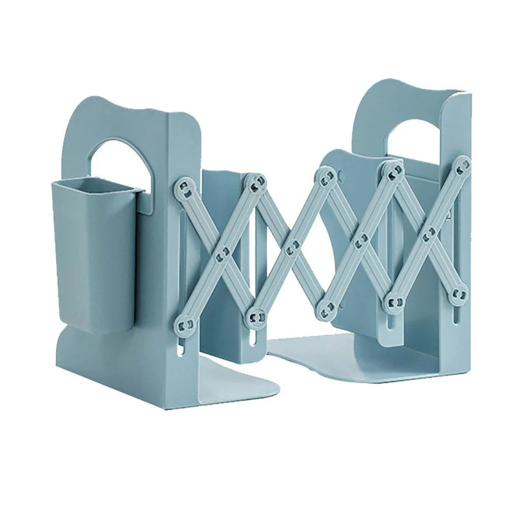 Adjustable Desktop Bookshelf Organizer With Pen Holder