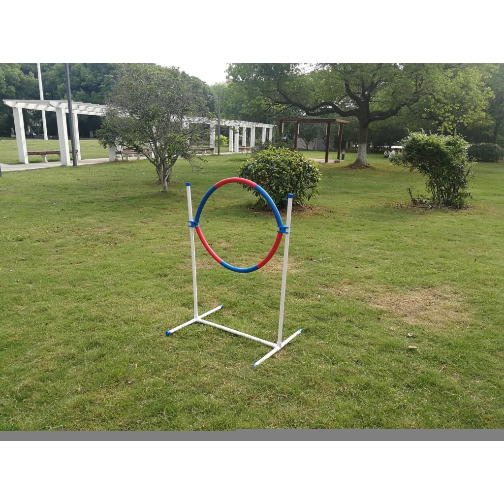 Adjustable Dog Puppy Training Jump Tyre Agility Post - Home