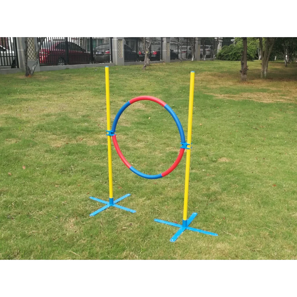 Adjustable Dog Puppy Training Jump Tyre Agility Post - Home