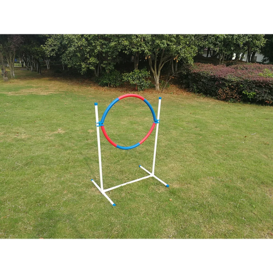 Adjustable Dog Puppy Training Jump Tyre Agility Post - Home