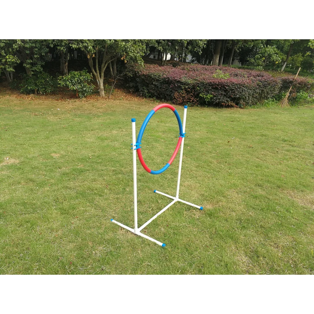 Adjustable Dog Puppy Training Jump Tyre Agility Post - Home