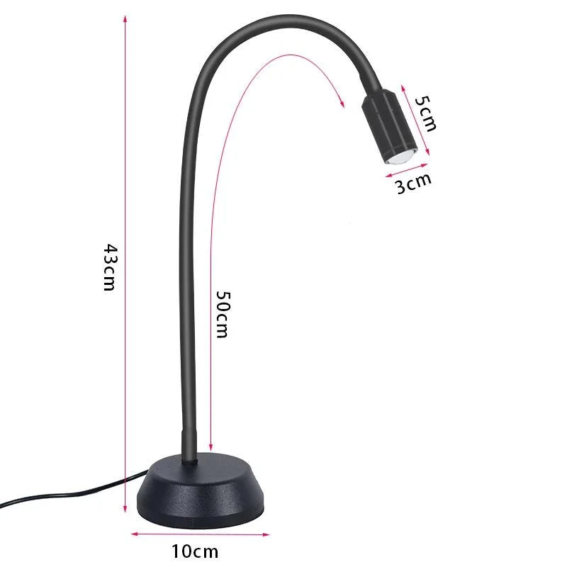 Adjustable Double-head Led Jewelry Table Lamp for Live