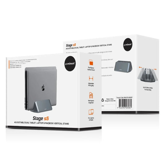 Adjustable Dual Bay Tablet Laptop and MacBook Vertical