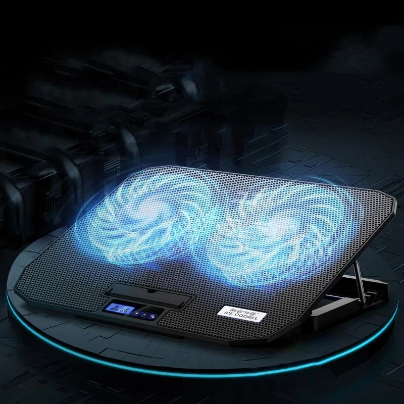 Adjustable Dual Fan Laptop Cooling Stand - Ivory-1964932296138166278