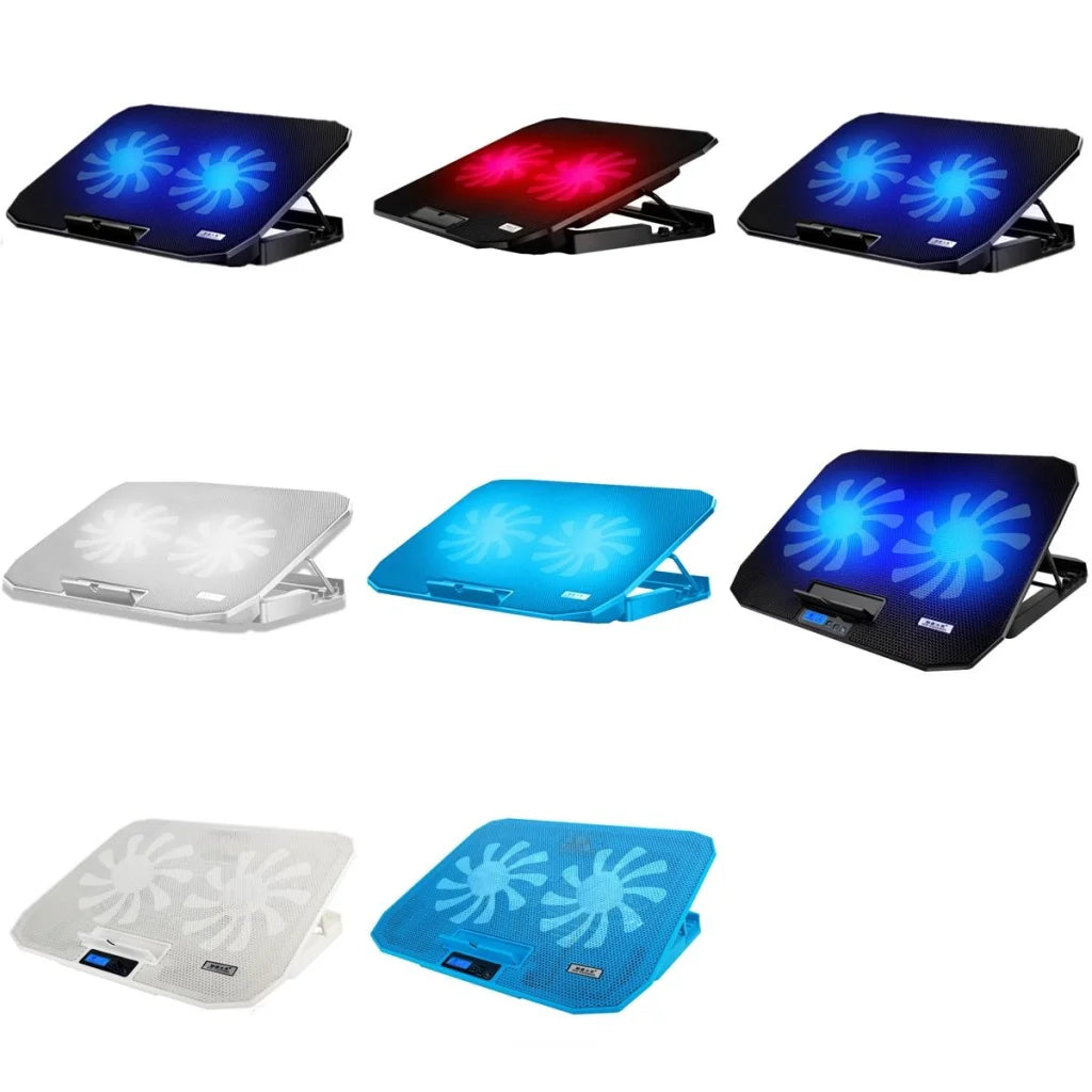 Adjustable Dual Fan Laptop Cooling Stand - Ivory-1964932296138166273
