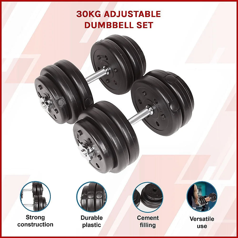 Adjustable Dumbbell Set - 30KG - Fitness Accessories