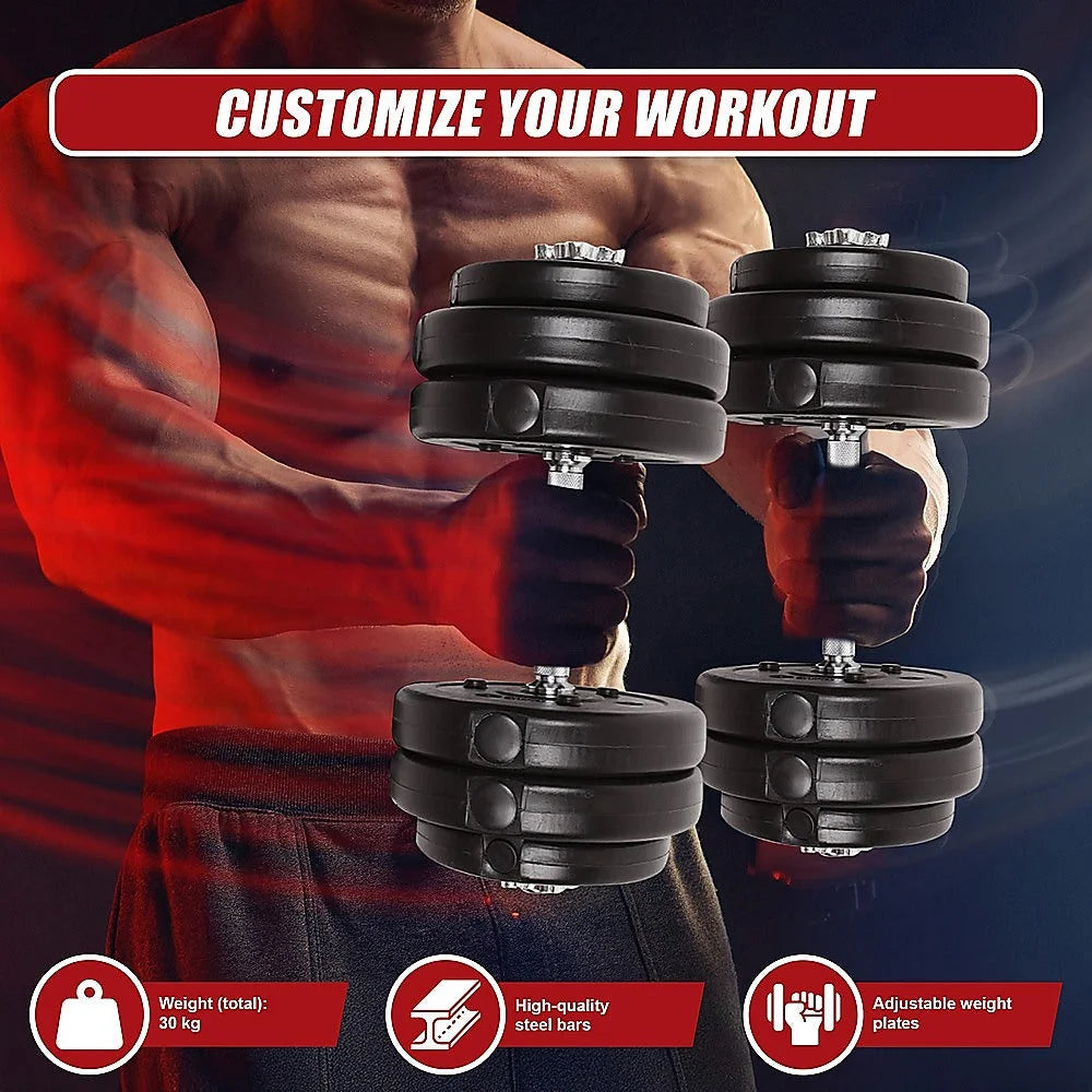Adjustable Dumbbell Set - 30KG - Fitness Accessories