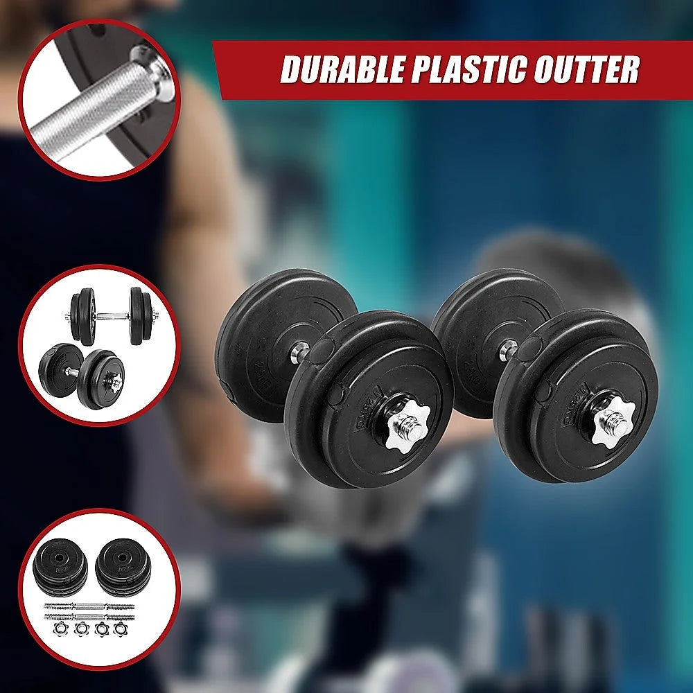 Adjustable Dumbbell Weight Set - 20KG - Fitness Accessories