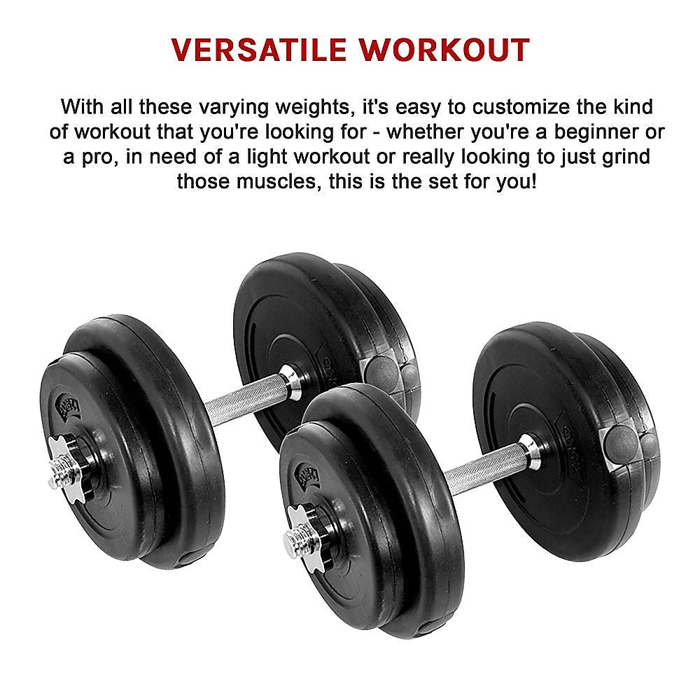Adjustable Dumbbell Weight Set - 20KG - Fitness Accessories