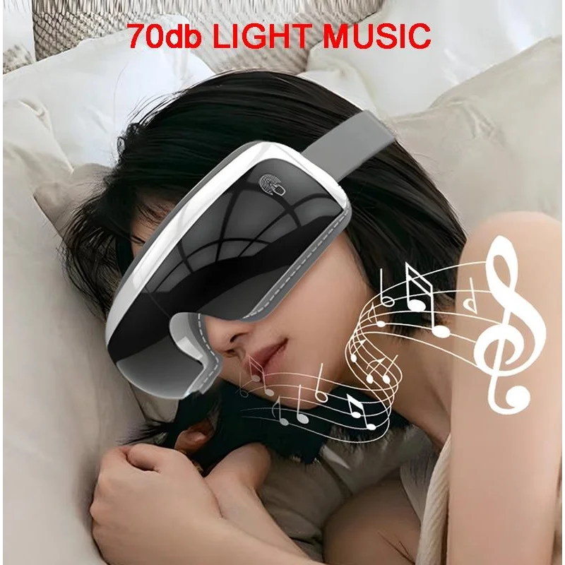 Adjustable Eye Massager With Hot Compress Black - Black