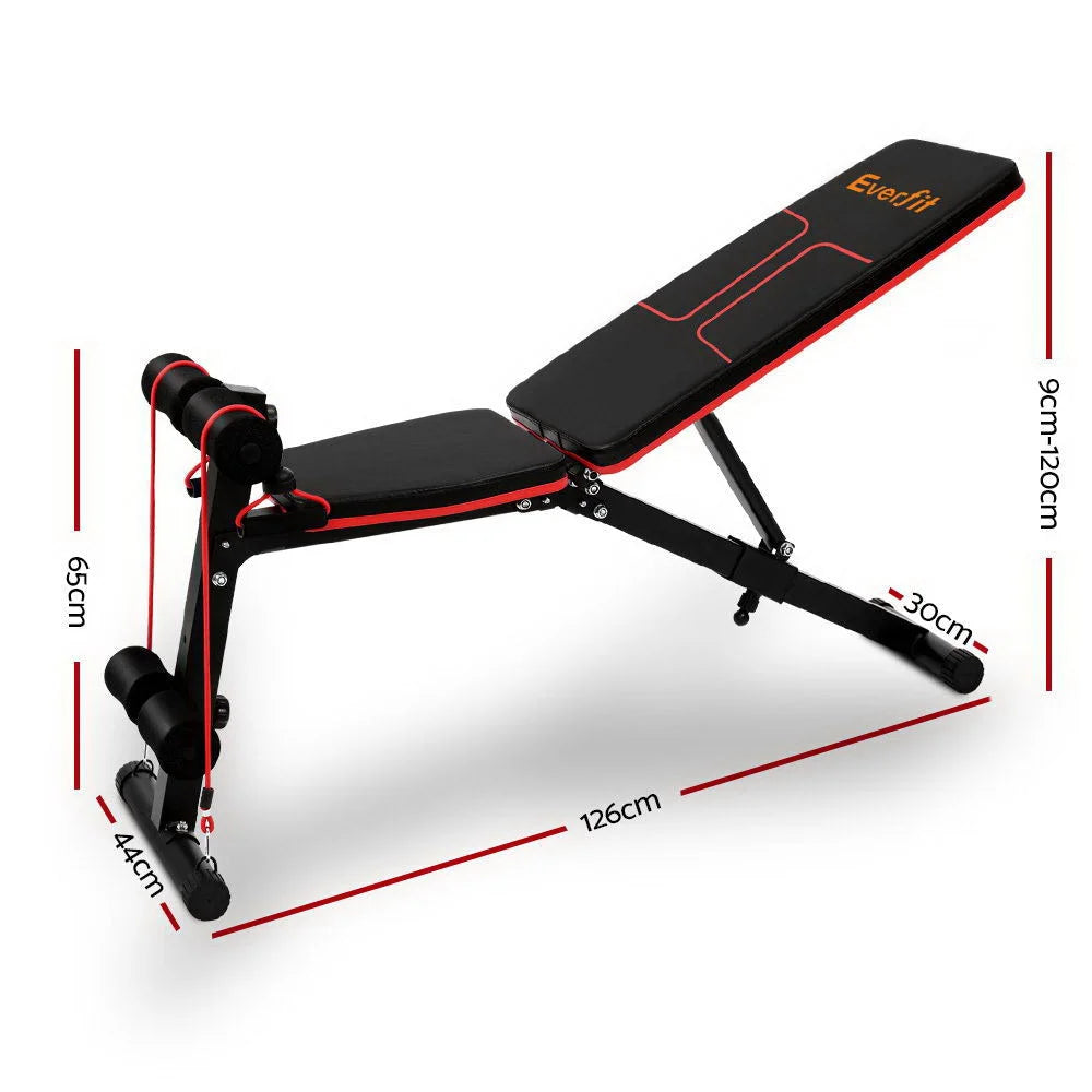 Adjustable FID Weight Bench Fitness Flat Incline Gym Home