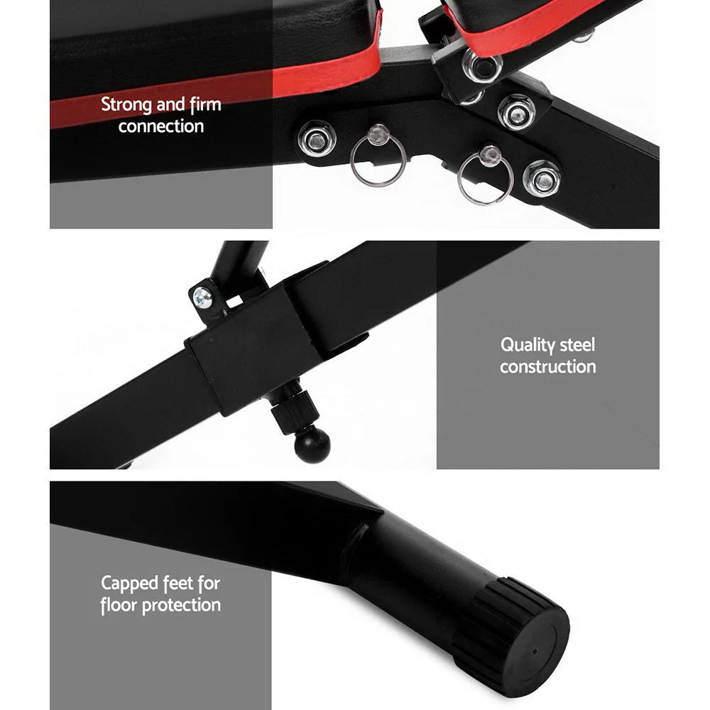 Adjustable FID Weight Bench Fitness Flat Incline Gym Home