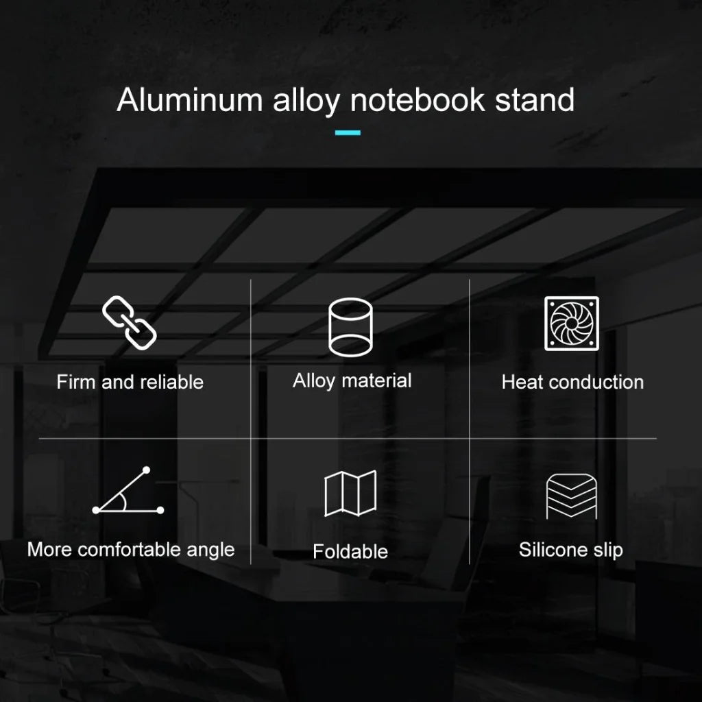 Adjustable Foldable Aluminum Laptop Stand - Portable Double