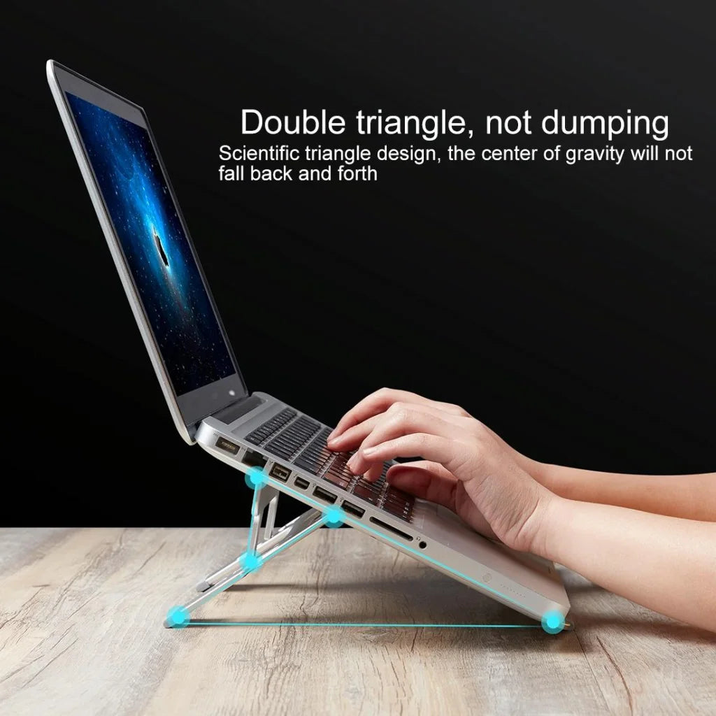 Adjustable Foldable Aluminum Laptop Stand - Portable Double