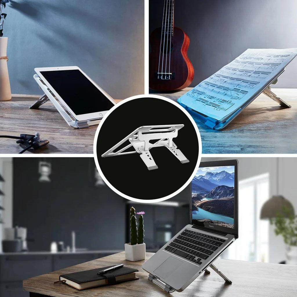 Adjustable Foldable Aluminum Laptop Stand - Portable Double