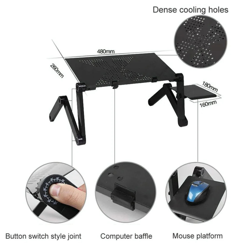 Adjustable Foldable Laptop Stand - Portable 360 Degree