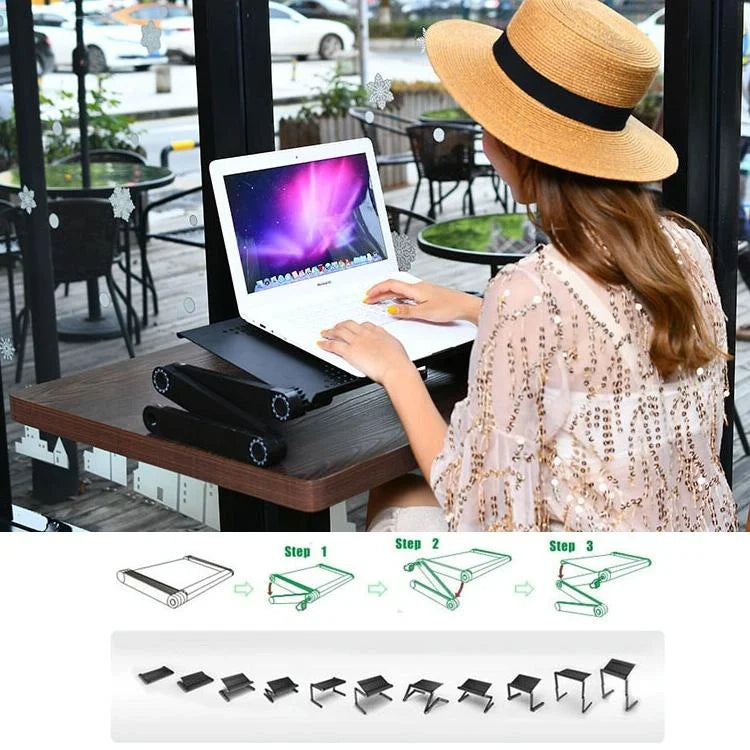 Adjustable Foldable Laptop Stand - Portable Aluminium Alloy