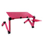 Adjustable Foldable Laptop Stand with Fans & Mouse Pad