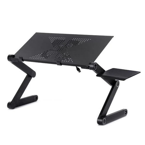 Adjustable Foldable Laptop Stand with Fans & Mouse Pad