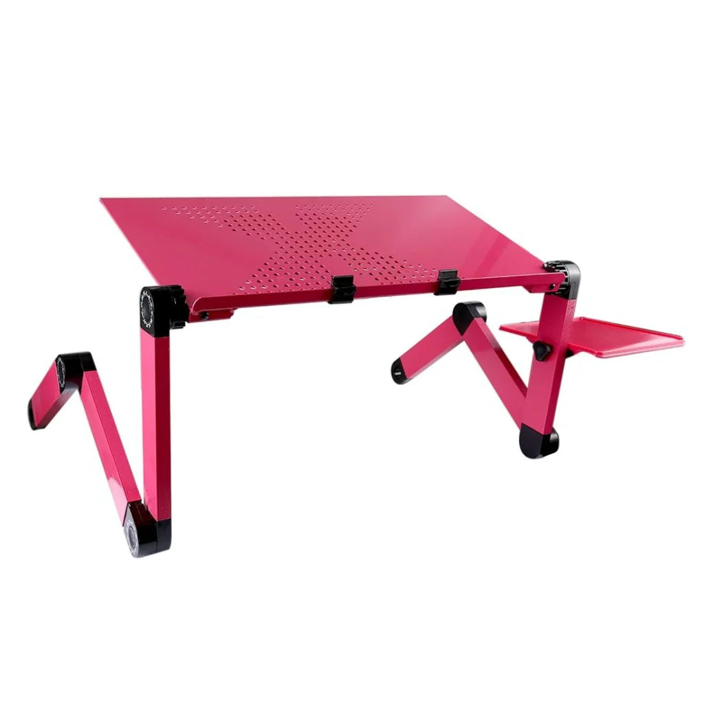 Adjustable Foldable Laptop Stand with Fans & Mouse Pad