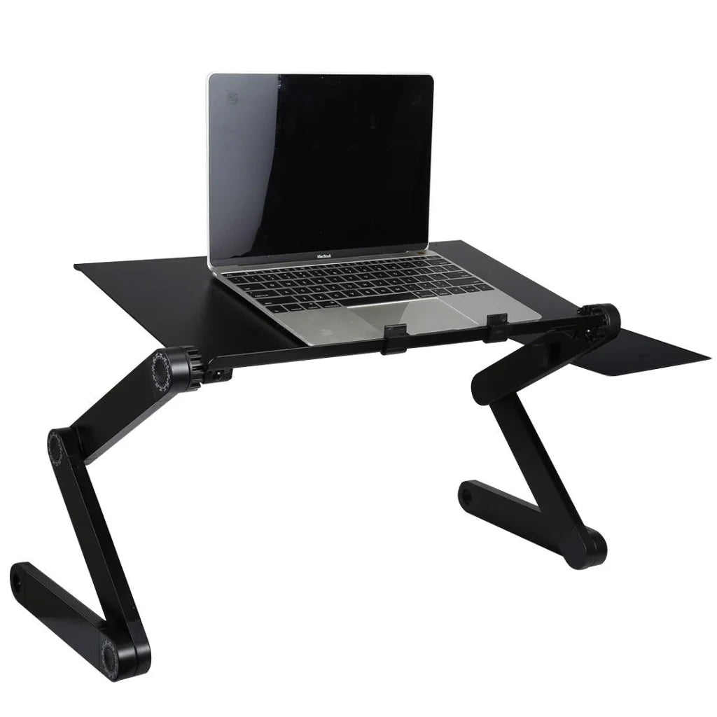Adjustable Foldable Laptop Stand with Fans & Mouse Pad