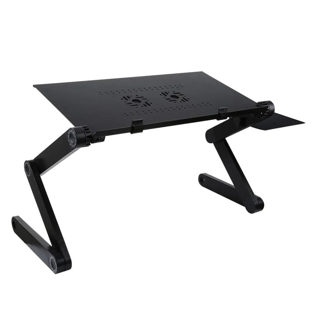 Adjustable Foldable Laptop Stand with Fans & Mouse Pad