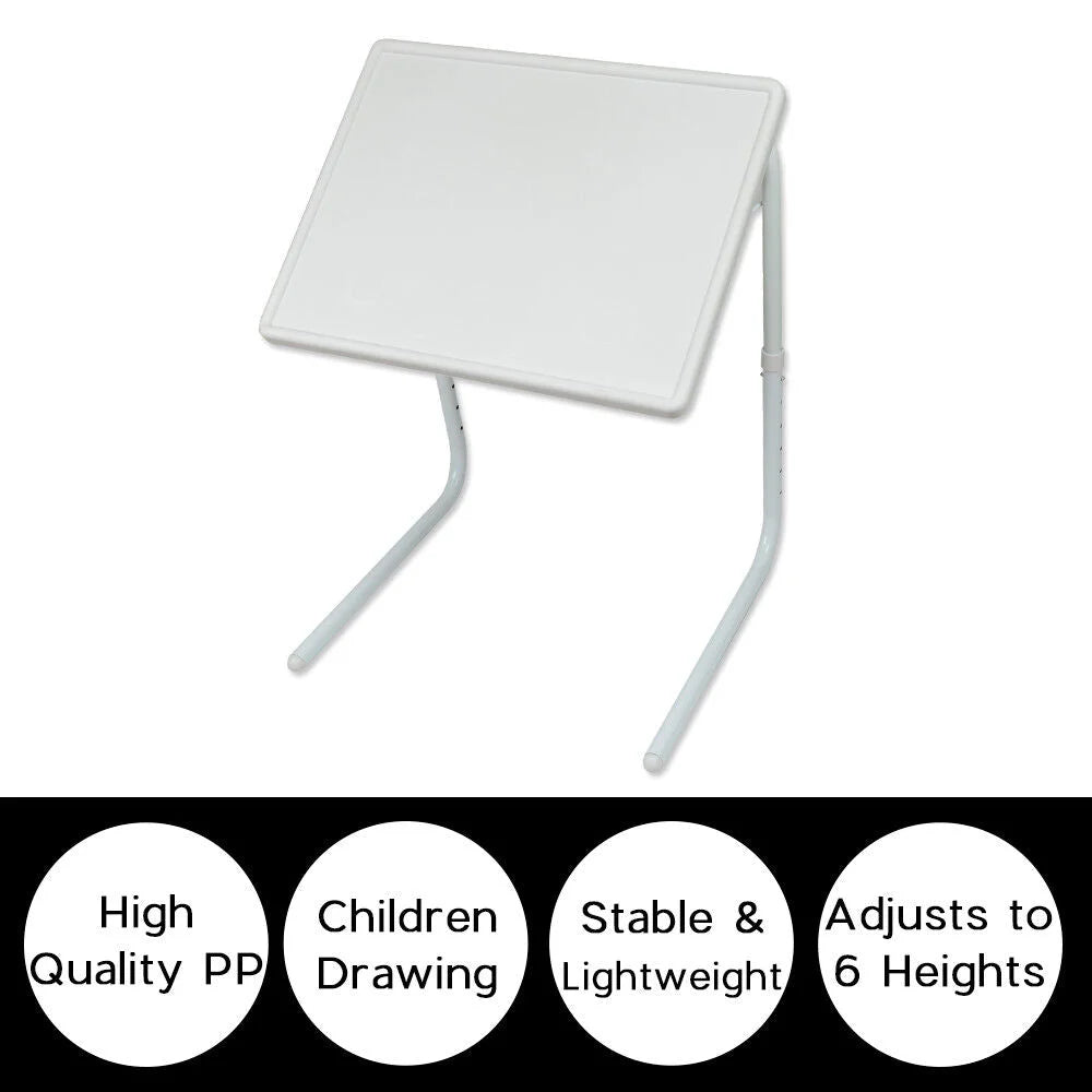 Adjustable Foldable Laptop Table Tray Steel MDF