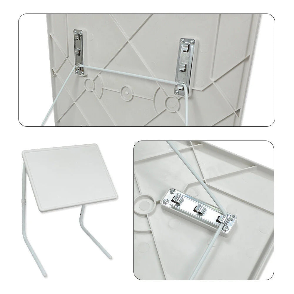 Adjustable Foldable Laptop Table Tray Steel MDF