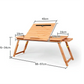 Adjustable Folding Laptop Desk for Bed with Card Slot