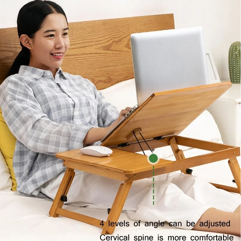 Adjustable Folding Laptop Desk for Dorm or Study - Compact