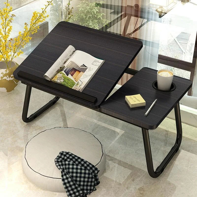 Adjustable Folding Laptop Desk with Cup Holder - Four-speed