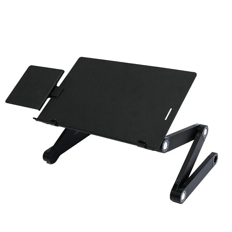 Adjustable Folding Laptop Desk with Mouse Board - Aluminum