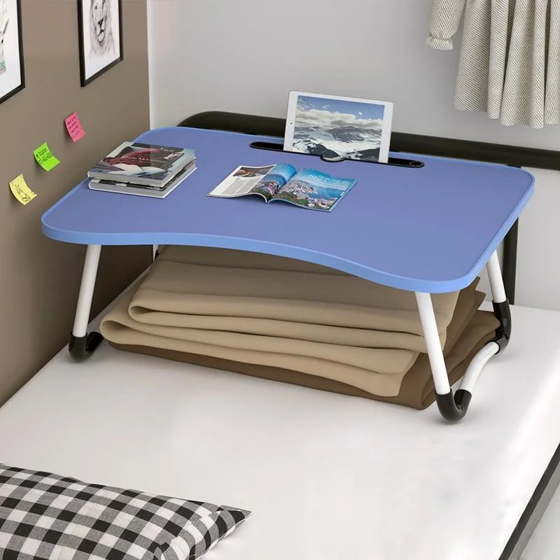 Adjustable Folding Laptop Desk with Non-slip Legs and Card