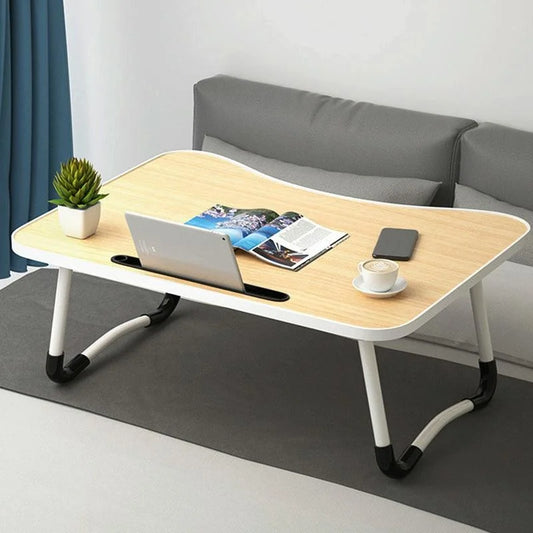 Adjustable Folding Laptop Desk with Non-slip Legs and Card