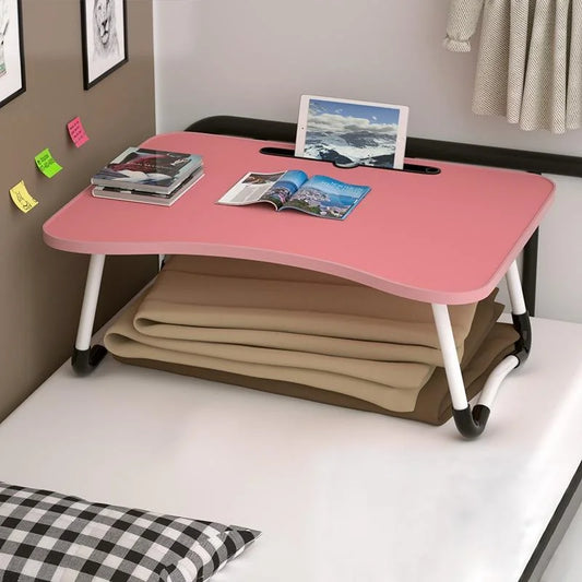 Adjustable Folding Laptop Desk with Non-slip Legs and Card