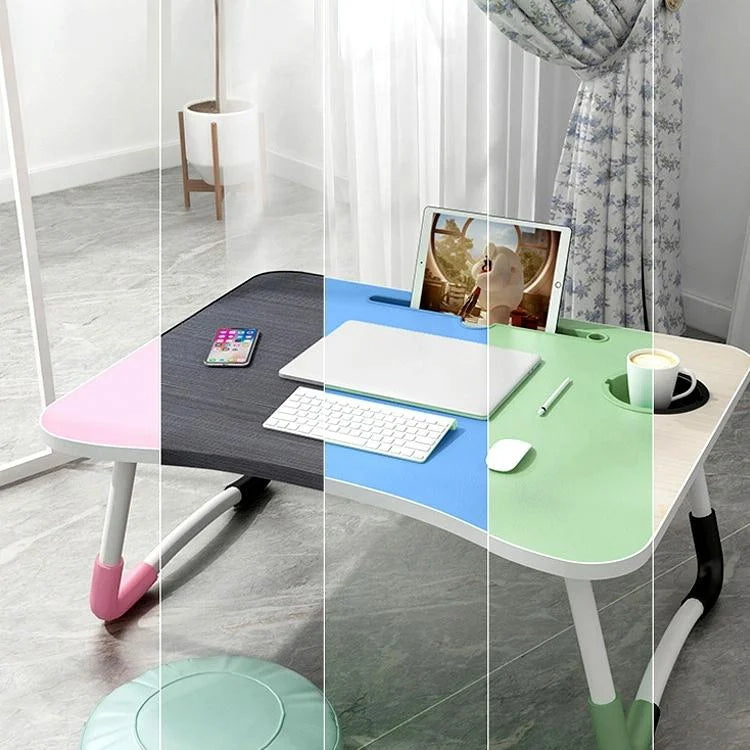 Adjustable Folding Laptop Desk with Non-slip W-shaped Legs