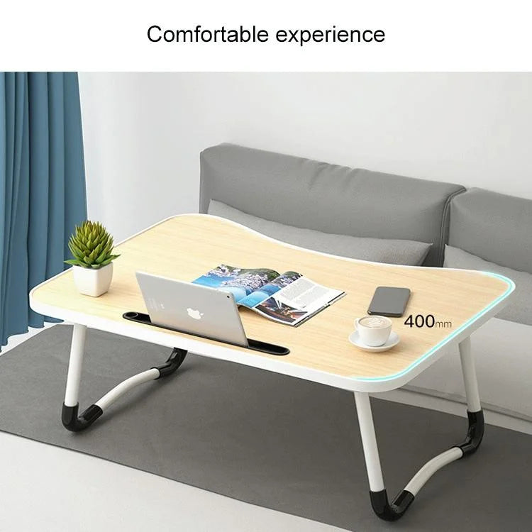 Adjustable Folding Laptop Desk with Non-slip W-shaped Legs