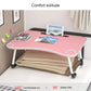 Adjustable Folding Laptop Desk with Non-slip W-shaped Legs