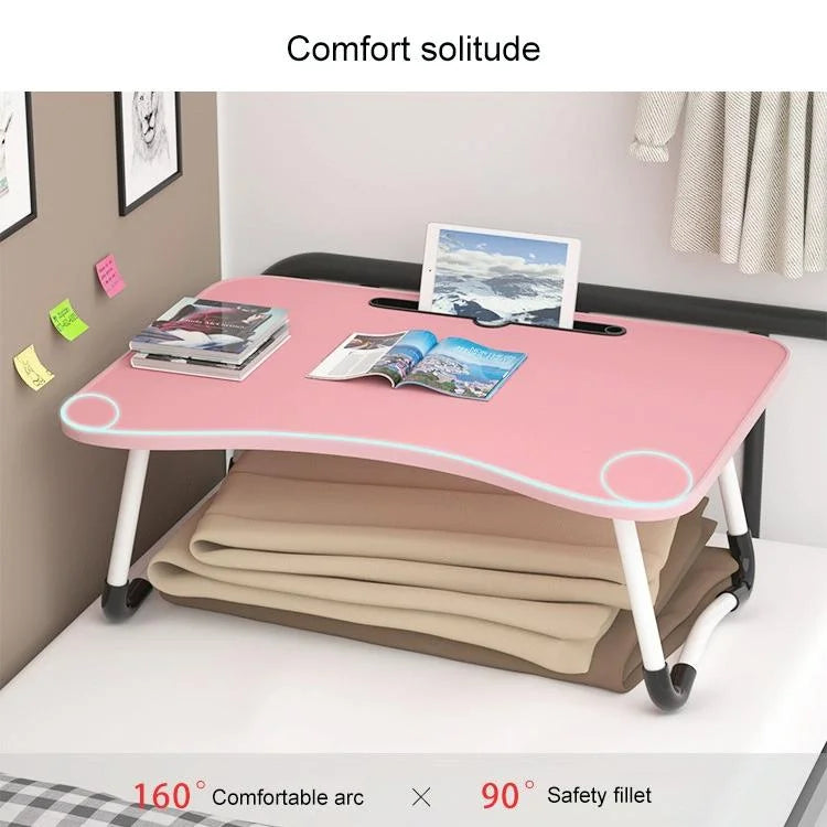 Adjustable Folding Laptop Desk with Non-slip W-shaped Legs