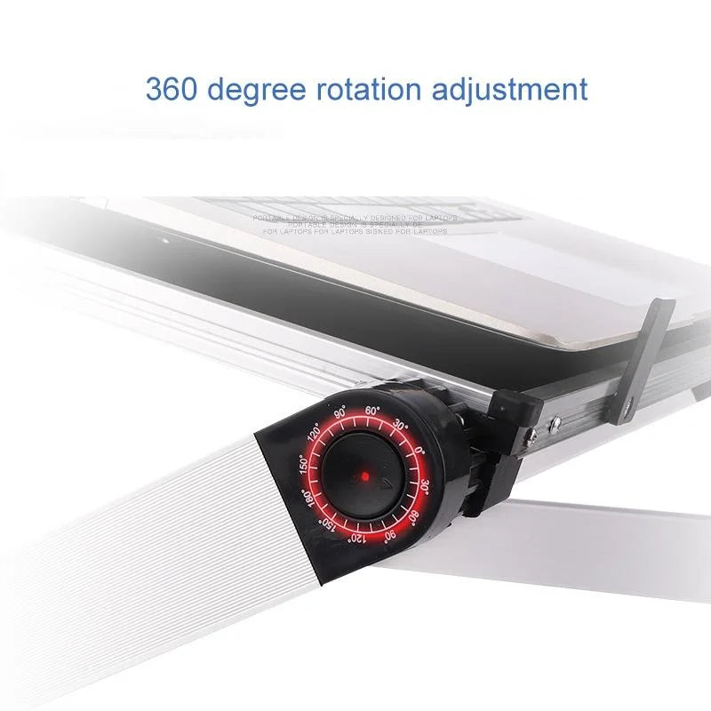 Adjustable Folding Laptop Stand - 360 Degree Rotation