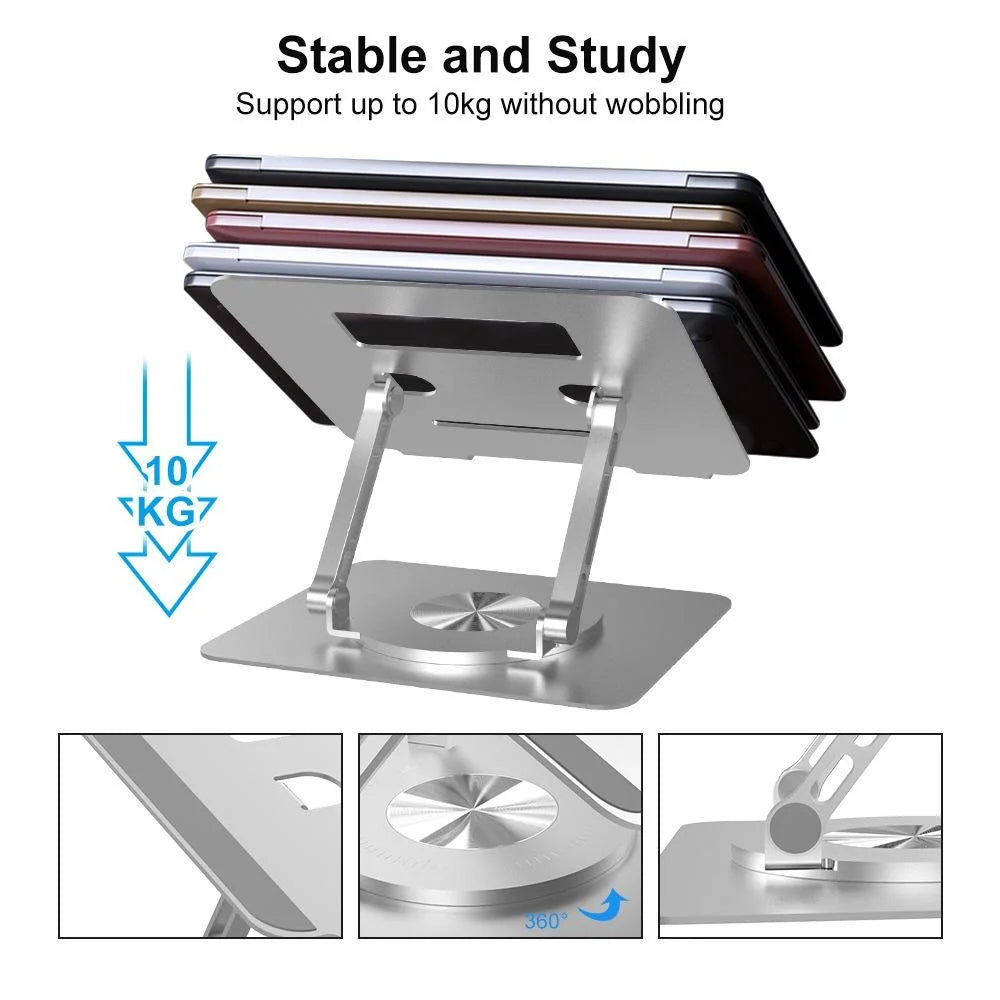 Adjustable Laptop Stand - Portable Aluminum 360 Degree