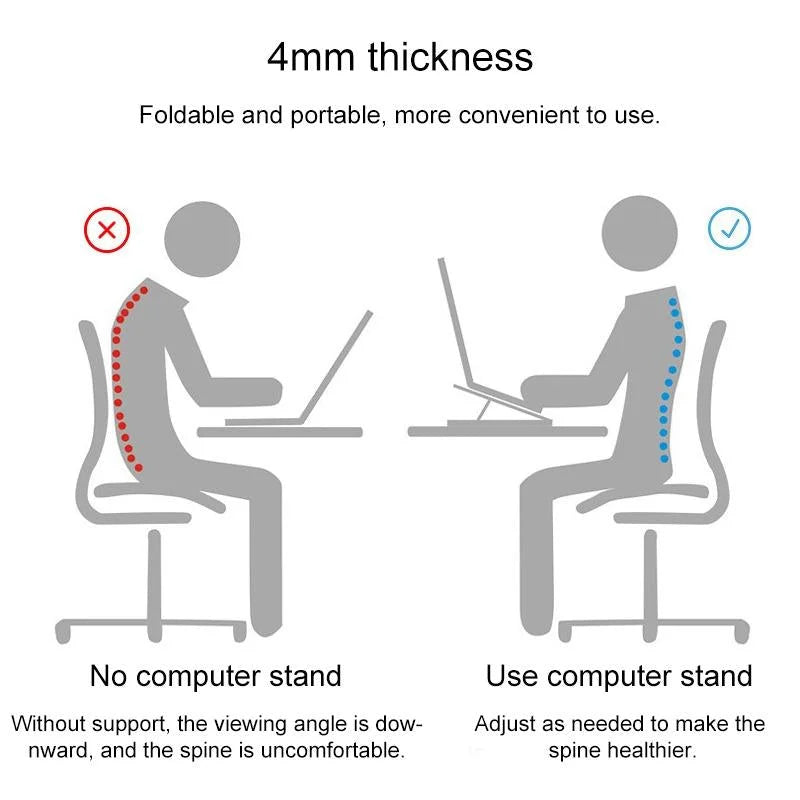 Adjustable Laptop Stand - Portable Folding Heat Dissipation