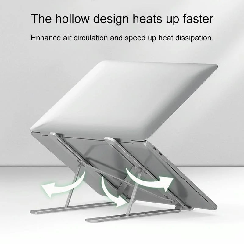 Adjustable Laptop Stand - Portable Folding Height Increase
